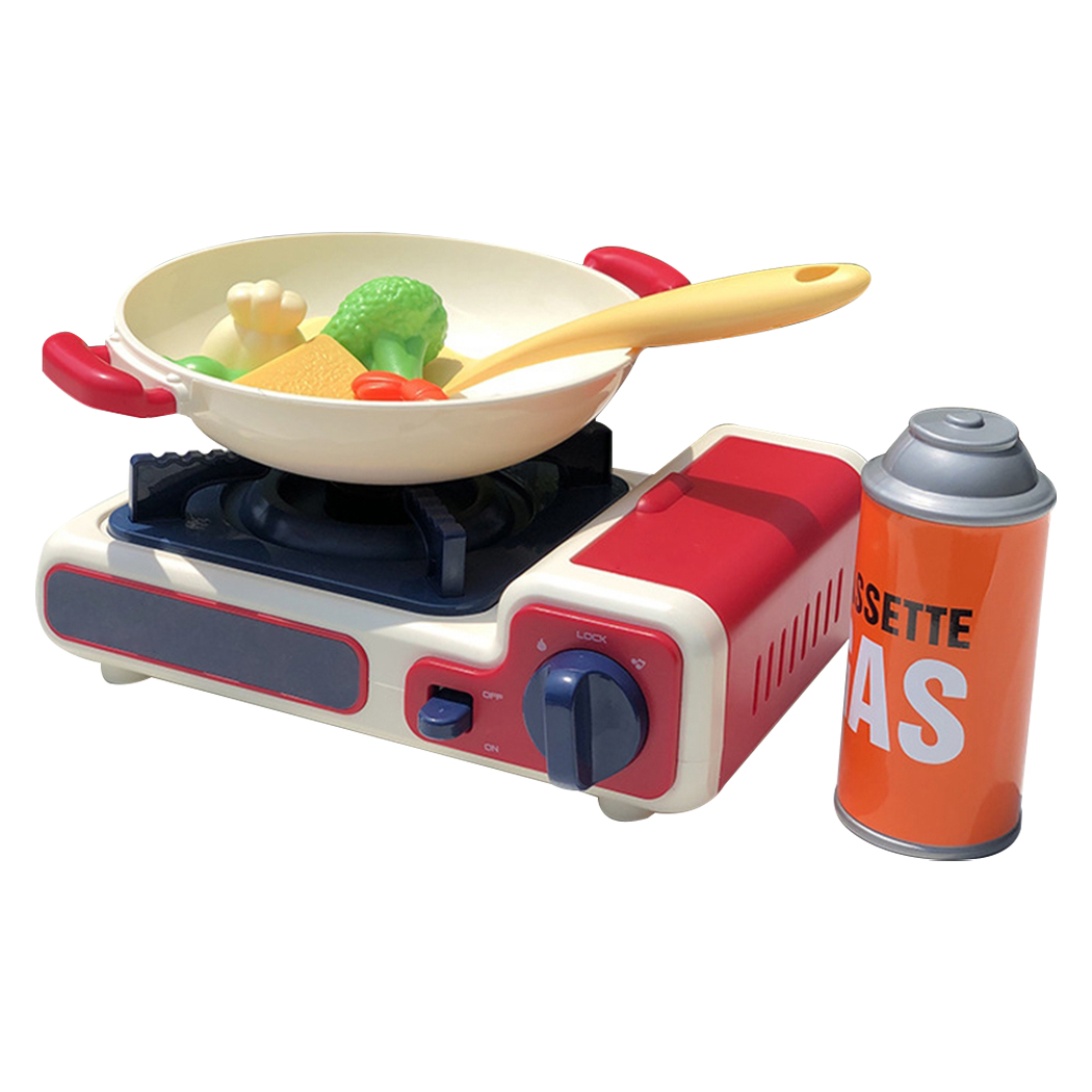 Kids Stove Playset Interactive Plastic Realistic Pretend Play Toy Kitchen Toy