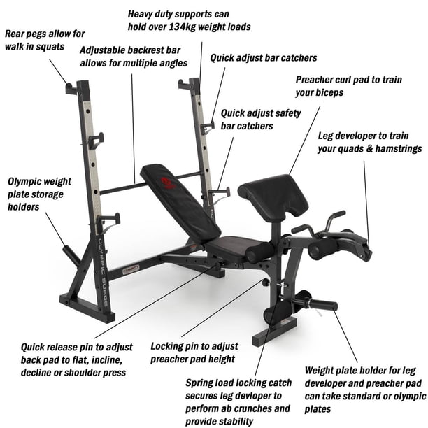 Marcy Diamond Olympic Surge Multipurpose Home Gym Workout Weight