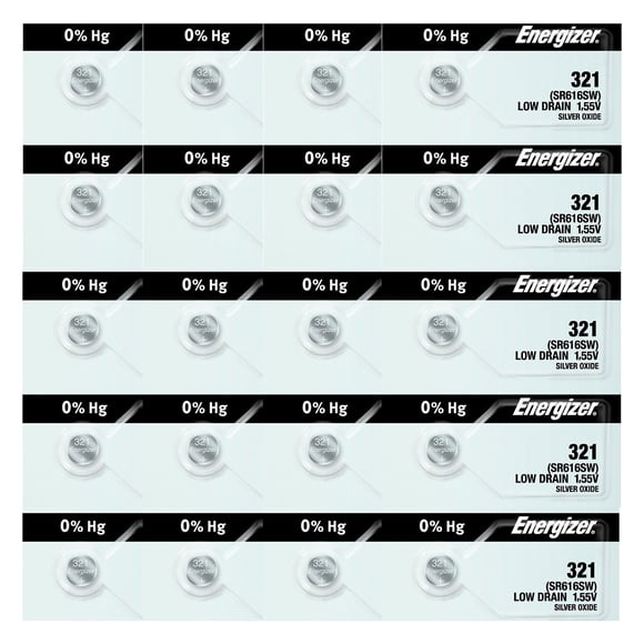 Energizer 321 SR616SW Silver Oxide Watch Battery (20 Pack)