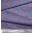 thumbnail image 3 of Soimoi Purple Rayon Fabric Red & Blue Star Print Sewing Fabric Yard 56 Inch Wide, 3 of 3