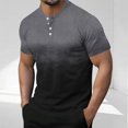 thumbnail image 2 of Plebaso Mens Fashion Tshirts Button Short Sleeve Pullover Shirts Summer Casual Basic Tees Tops for Men, 2 of 6
