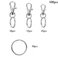 thumbnail image 3 of 100PCS Ensemble de Fermoir Pivotant Lanière Universelle Mousqueton Pince à Homard Fermoirs Porte-Clés, 3 of 10