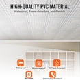 thumbnail image 3 of KFFKFF Drop-In Ceiling Panels, Bundle of 12, 24x24 inch, Premium PVC, Simple Setup/Cut, Adhesive Ceiling Tiles for Decor in Home or Office, White Peg Design, 3 of 9