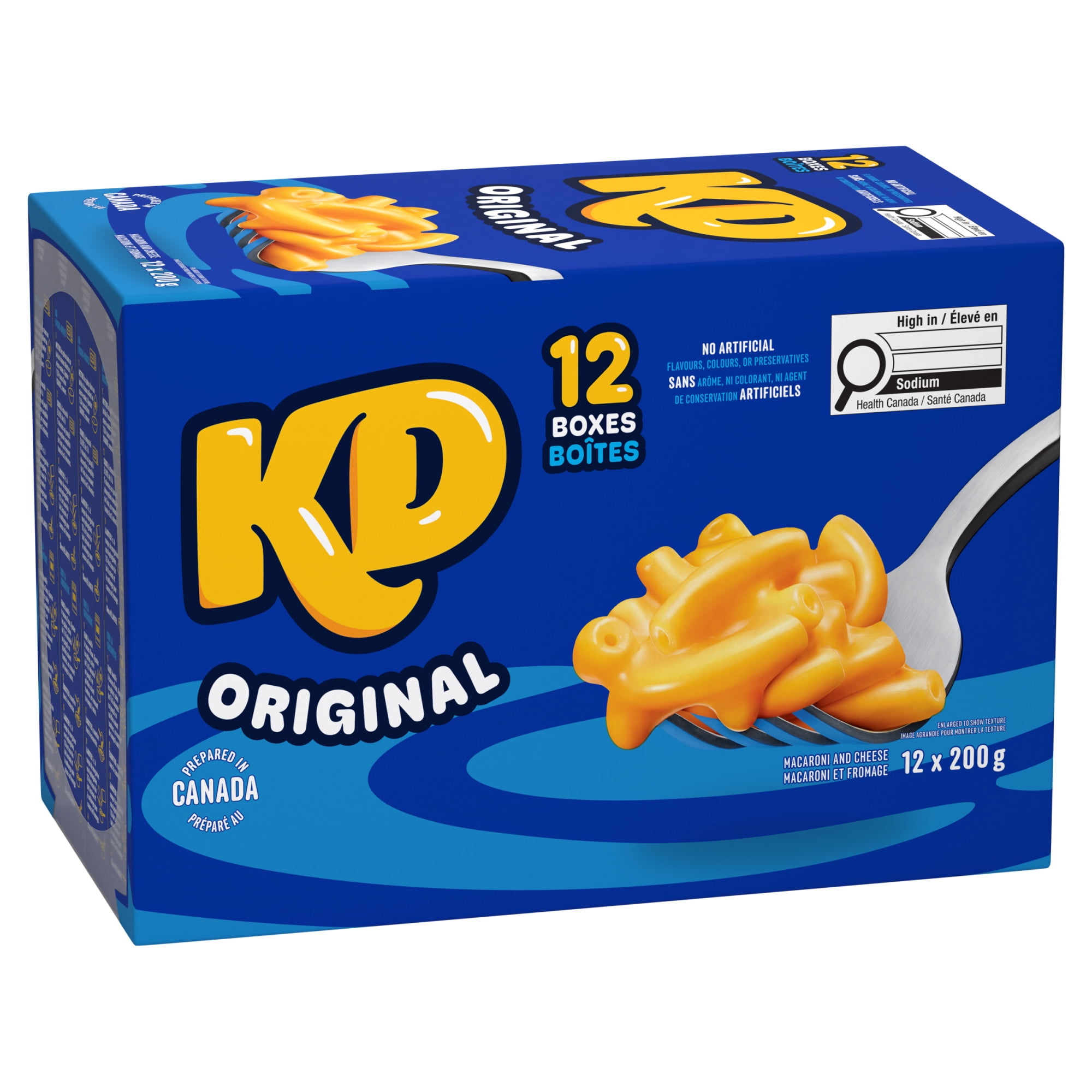 Kraft Dinner Macaroni au Fromage Original, Boîte Repas, Caisse, Stable à Température Ambiante