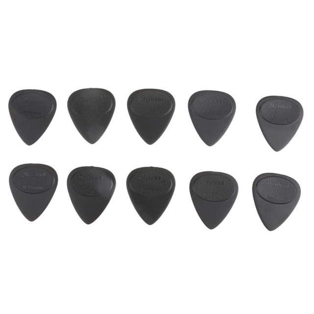 Tachiuwa 10pcs Mixed Sizes Black Guitar Picks Plectrums For Acoustic Electric Guitars