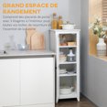 thumbnail image 4 of HOMCOM Garde-Manger de Cuisine 48 Pouces, Armoire de Rangement avec Porte de Grange, Blanc, 4 of 9