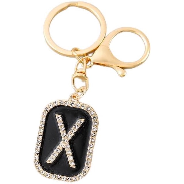 Letter Keychain,26 Letters A-Z Decorative Letter Keychain,Name Keychain for Women Girls Men Teenager Gift
