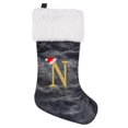 thumbnail image 1 of SUTENGDA 20 Inches Monogram Christmas Stockings Red Velvet with White Super Soft Plush Cuff Embroidered Xmas Stockings Classic Personalized Stocking Decorations for Family Holiday Season, 1 of 5