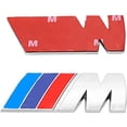 thumbnail image 4 of 3pcs fit BMW M Power Badge Metal Tri Color Emblem Sticker,Car Rear Trunk Fender Side Emblem Badge Decal Logo Compatible for All BMW Series, 4 of 5