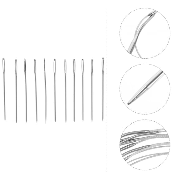 RUNROTOO 11Pc Stainless Steel Yarn Knitting Circular Needles for DIY Crochet and Knitting Accessories