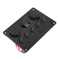 thumbnail image 1 of Panneau de Commutateur 5 Gang Étanche 12-24V LED avec Voltmètre Numérique Rétroéclairé, 1 of 7