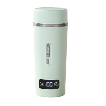 TopLLC Bouteille d'Eau Bouilloire Électrique de Voyage Portable Petite Mini Thé Café Bouilloire Chauffe-Eau, Chauffe-Eau 350 ml avec 4 Réglages de Température, Acier Inoxydable 304