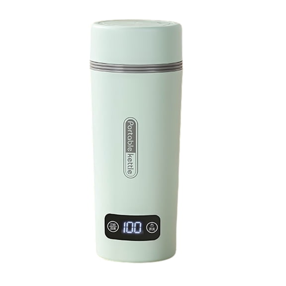TopLLC Water Bottle Bouilloire Électrique de Voyage Portable Petite Mini pour Thé Café, Chauffe-Eau 350 ml avec 4 Réglages de Température, Acier Inoxydable 304