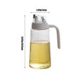 thumbnail image 3 of Suncoda Glass Dispenser Bottle, Olive Oil Dispenser Bottle Leakproof Glass Oil Container with Non Slip Handle Automatic Cap and Stopper Oil Dispenser Bottle for Kitchen 630Ml, 3 of 6