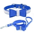 thumbnail image 1 of CNKOO 2pcs Sparkling Rhinestone Dog Collar & Leash Set for Small & Medium Dogs  Cute Bow Tie Collar with Escape-Proof Rope, 1 of 7