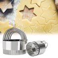 thumbnail image 4 of 5 Pcs/Set Biscuit Cutter Non Stick Anti-rust Stainless Steel Round Cookie Cutter Set for Kitchen, 4 of 7