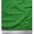 thumbnail image 1 of Soimoi Green Poly Georgette Fabric Brush Stroke Abstract Print Fabric by the Yard 52 Inch Wide, 1 of 3