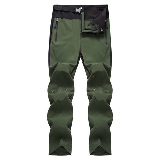 Penkiiy Pantalon de Randonnée Homme Liquidation Pantalon de Sprint pour Homme à Codes de Couleur Été Extensible Respirant Sports de Plein Air Pantalon de Randonnée Pantalon Long Pantalon Vert Armée