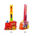 thumbnail image 3 of Ensemble de Jouets Électriques Classiques Modèle de Blocs Domino, Train avec Lumières et Sons, 3 of 11