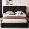 thumbnail image 2 of Noble House King Size Upholstered Platform Bed, Black, 2 of 10