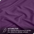 thumbnail image 2 of Bare Home Drap-Housse - Premium 1800 Collection - Poche Profonde - Ultra Doux, Résistant aux Plis - Très Grand Simple, Prune, 2 of 7