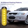 thumbnail image 2 of SEISSO 8-Pack 6 LED Sync Feature Amber Strobe Lights Vehicles Trucks Emergency Strobe Lights Kit 12V -24V Warning Hazard Flash St, 2 of 7