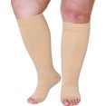 thumbnail image 1 of kurtrusly Compression Socks Wide Calf Health Care Long-lasting Black Skin Color Professional Practical Long-lasting Elderly Skin Clor/Toe 7XL, 1 of 9