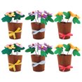 thumbnail image 1 of 6pcs DIY Non-woven Flowerpot DIY Craft Project Flowerpot Craft Kit for Kids, 1 of 5