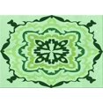 thumbnail image 1 of Ahgly Tapis Rectangulaire Lavable en Machine Intérieur Transitionnel Vert, 3 Pieds x 5 Pieds, 1 of 7