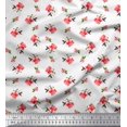 thumbnail image 1 of Soimoi Modal Satin Fabric Leaves & Rose Floral Print Fabric by Yard 42 Inch Wide, 1 of 3