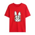 thumbnail image 1 of EGNMCR T-Shirts pour Homme Hommes Décontracté Mode Col Rond Chandail à Enfiler T-Shirt Imprimé de Pâques Manches Courtes Hauts Cadeaux pour Hommes, 1 of 3