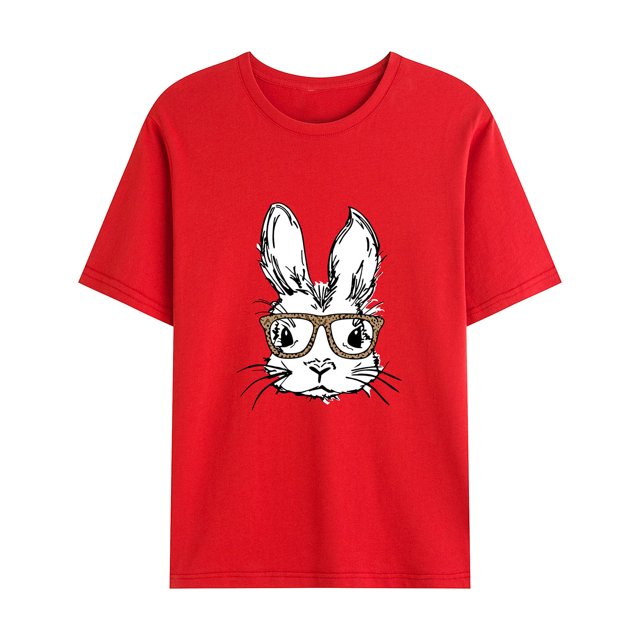 EGNMCR T-Shirts pour Homme Hommes Décontracté Mode Col Rond Chandail à Enfiler T-Shirt Imprimé de Pâques Manches Courtes Hauts Cadeaux pour Hommes