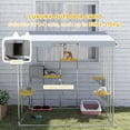 thumbnail image 4 of PawHut 79" L Galvanized Steel Catio Outdoor Cat Enclosure with 420D Canopy, 4 of 10