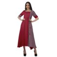thumbnail image 1 of Moomaya Robe de Soirée à Manches Courtes en Viscose Style Santoon à Encolure Dégagée pour Femmes, 1 of 4