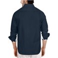 thumbnail image 3 of Chemises à Manches Longues pour Hommes Mode Décontractée Patchwork Col Rabattu Bouton Chemise à Manches Longues Blouse Chemise à Manches Longues pour Hommes, 3 of 6