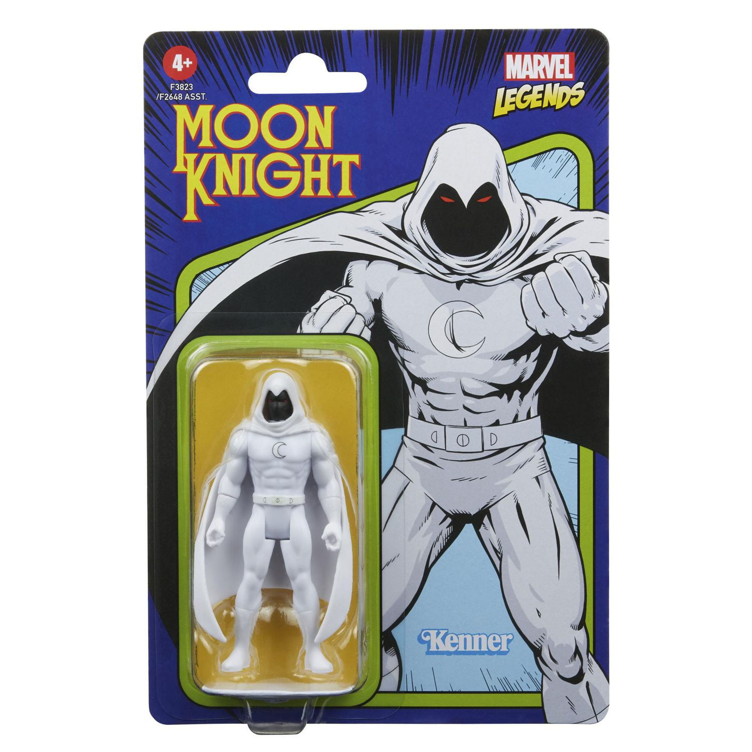 Hasbro Marvel Legends Series Retro 375 Collection, figurine articulée de collection Marvel's Moon Knight de 9,5 cm, jouet pour enfants, dès 4 ans