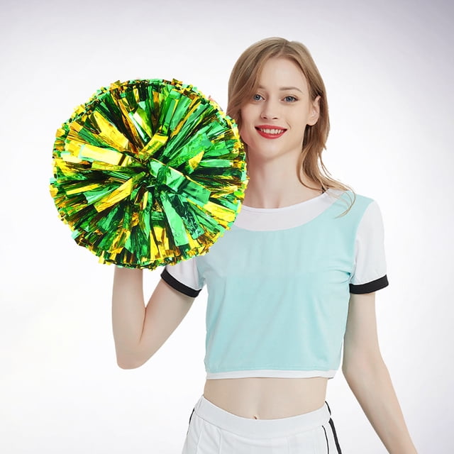 Fleurs de Cheerleading Portatives pour Événements et Fêtes, Activités Sportives, Performance Légère, Design de Boucle Double Colorée, 2 Pcs
