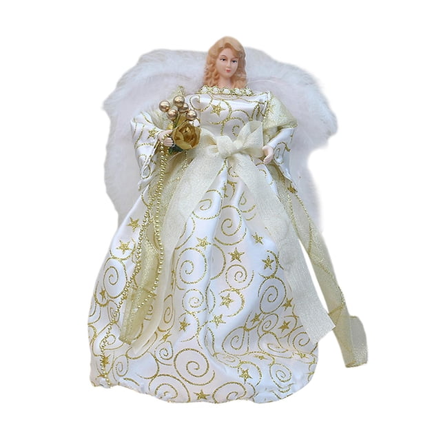Angel Treetop 12inch 30cm Delicate Christmas Ornament Decoration Christmas Tree Gold