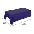 thumbnail image 3 of HHBEAUTY Rectangle Vinyl Tablecloth, Waterproof Spillproof Plastic Backed Table Cloth, Wipe Clean Table Cover for Dining, Buffet Parties and Camping (Navy,54" x 72"), 3 of 7