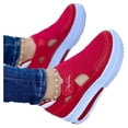 thumbnail image 2 of Women 2025 Casual Adjustable Hook Loop Sandals Summer Open Toe Slides Sandals Flat Sandal, 2 of 2