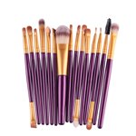 FUEENIRVA Set de brosses de maquillage 15Pcs Ladies maquillage brosses de maquillage de l'œil brosses assorties couleur Premium design utilisation professionnelle