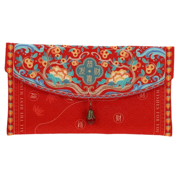 Miangastore Red Envelope Rectangular Shape Lunar Year 1Pcs 8.5X4.9X0.4In