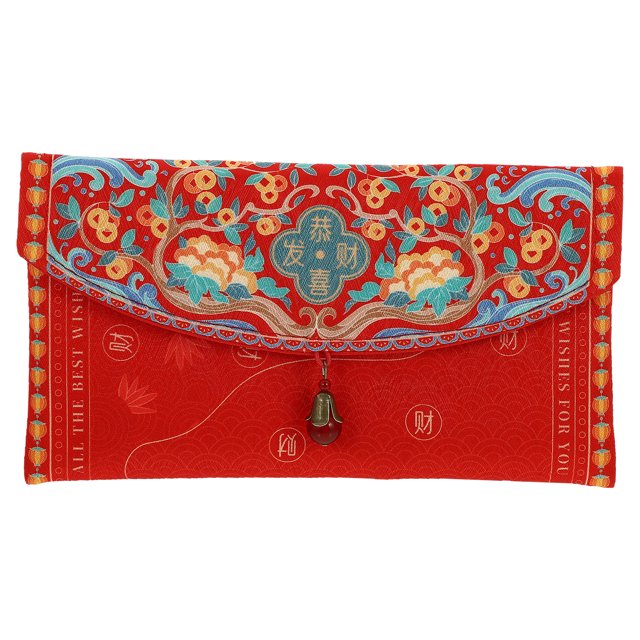 Miangastore Red Envelope Rectangular Shape Lunar Year 1Pcs 8.5X4.9X0.4In