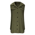 thumbnail image 4 of Tranfacy Veste en Molleton pour Femmes, Manteaux d'Hiver pour Femmes, Veste Ample Unie Décontractée à Col Rabattu avec Boutons, 4 of 7