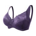 thumbnail image 1 of VEKDONE Woman's Embroidery Thin Style Ventilate Large Size Bra Steel Rim Purple 44/100G, 1 of 7