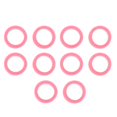 thumbnail image 4 of HILABEE 10x Finger s Grips Inserts for Hairdressing Barber Scissors Rubber - Pink, 4 of 9