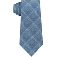thumbnail image 3 of Calvin Klein Mens Particle Check Self-tied Necktie, Blue, One Size, 3 of 3