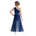 thumbnail image 2 of LiiYii Robe de Danse Lyrique pour Filles Ballet Patinage Artistique Longue Robe Justaucorps de Gymnastique Sans Manches Bleu Marine 10, 2 of 8