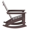 thumbnail image 4 of Chaise à Bascule Adirondack en Plastique HDPE pour Extérieur, Brun Foncé, 4 of 8