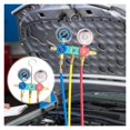 thumbnail image 2 of Dual Gauges Refrigerant Meter with 3 Hoses Air Conditioning Auto Metal Manifold Gauge Set ,Easy to Operate, 2 of 6